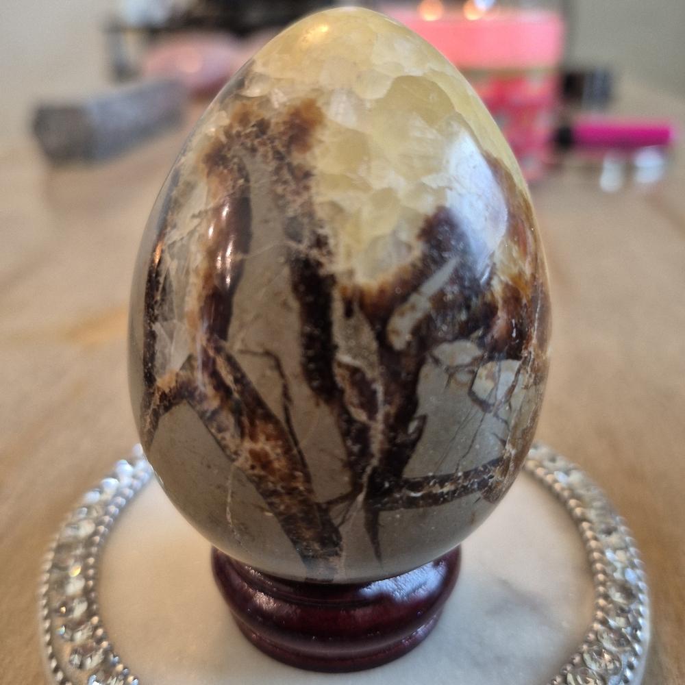 Natural Septarian Dragon Stone Polished Crystal Egg #9 New - Picture 1 of 8
